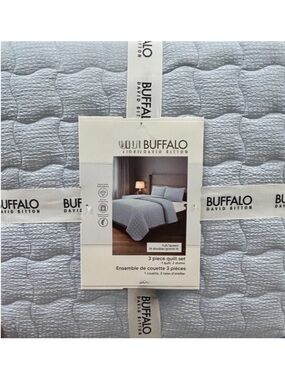 Buffalo David Bitton Blue Quilt Set 90”x90”